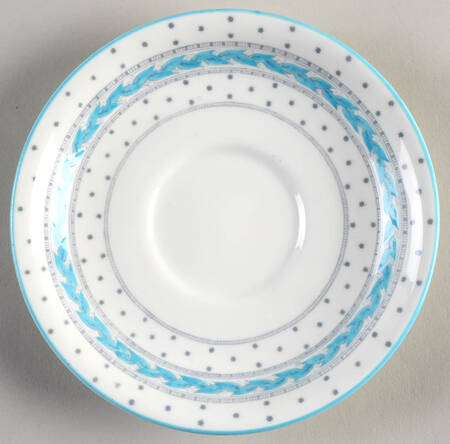 Alpine Blue Turquoise Saucer for Cream Soup Bowl by Royal Worcester