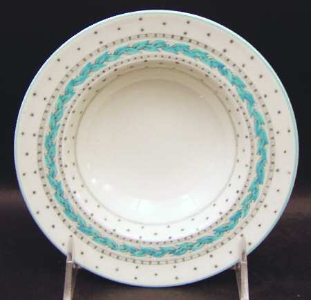 Alpine Blue Turquoise Rim Fruit/Dessert (Sauce) Bowl