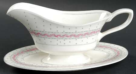 Alpine Pink Gravy Boat & Underplate