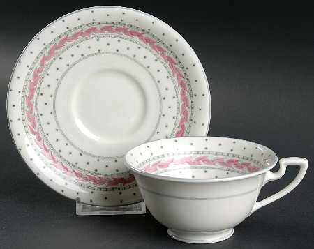 Alpine Pink Footed Cup & Saucer Set