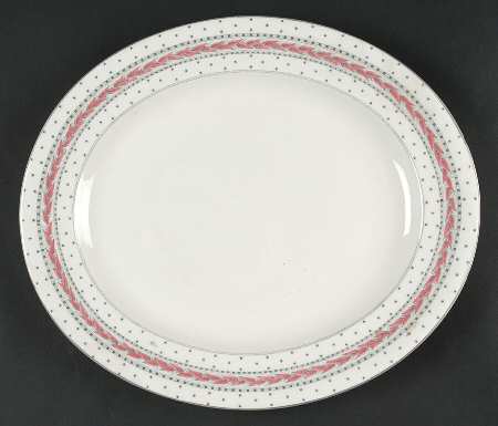 Alpine Pink 13" Oval Serving Platter