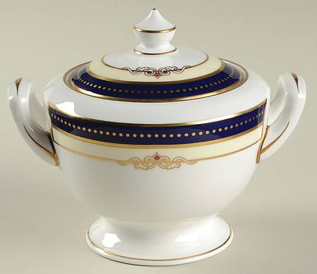 Ambassador Blue Sugar Bowl & Lid