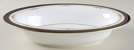 Ambassador Blue 10" Oval Vegetable Bowl