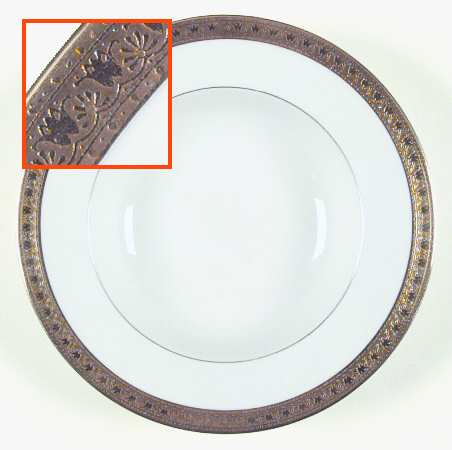 Ambassador Gold (White Background) Rim Soup Bowl