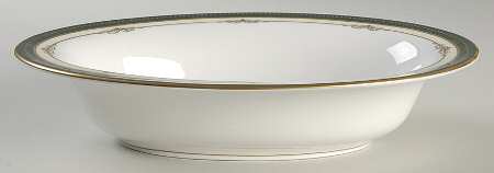Ambassador Green 10" Oval Vegetable Bowl
