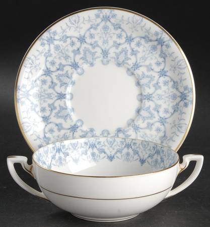 Aragon Flat Cream Soup Bowl & Saucer Set