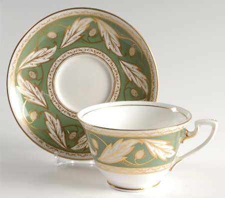 Arden Green Footed Cup & Saucer Set