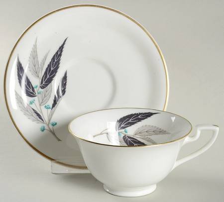 Arrowhead Footed Cup & Saucer Set