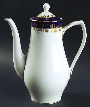 Arundel Blue (Scalloped) Coffee Pot & Lid
