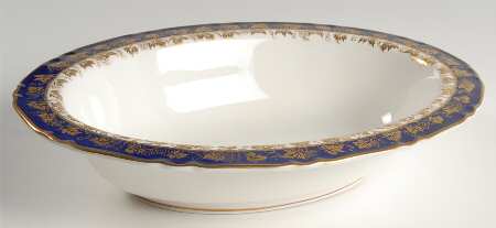 Arundel Blue (Scalloped) 9" Round Vegetable Bowl