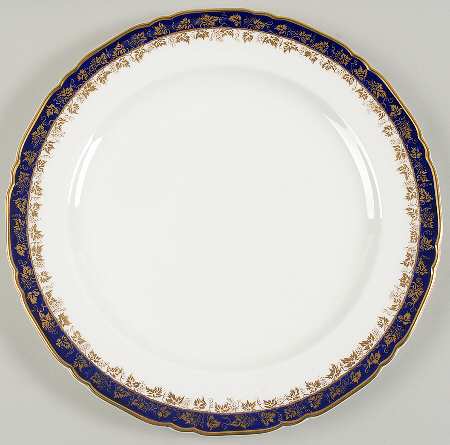 Arundel Blue (Scalloped) 12" Chop Plate (Round Platter)