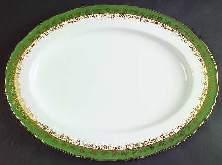 Arundel Green 15" Oval Serving Platter