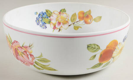 Ashford (Red Trim) 10" Large Salad Serving Bowl