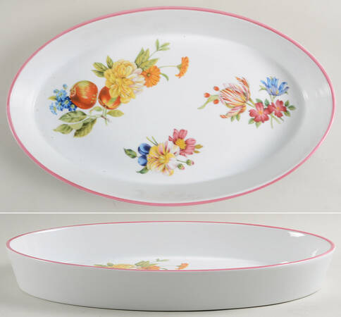 Ashford (Red Trim) 16" Oval Baker