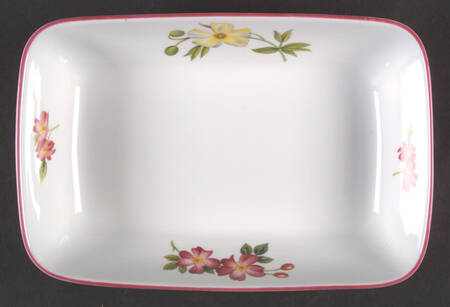 Ashford (Red Trim) 10" Rectangular Baker