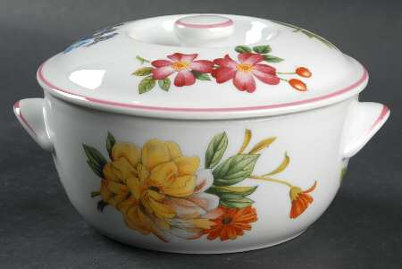 Ashford (Red Trim) 1.5 Pint Round Deep Covered Casserole