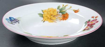 Ashford (Red Trim) Large Rim Soup Bowl