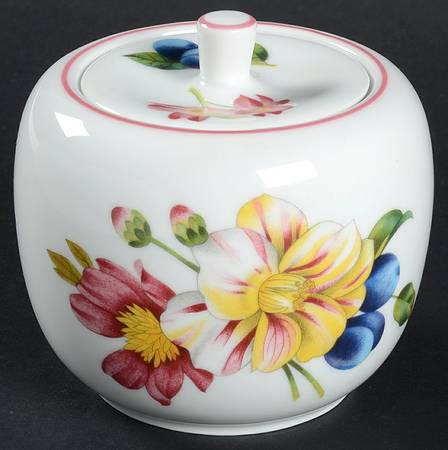 Ashford (Red Trim) Sugar Bowl & Lid