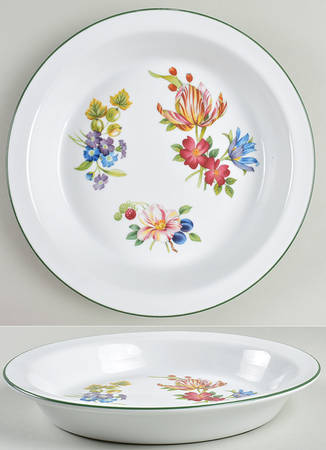 Ashford (Green Trim) Pie Serving Plate