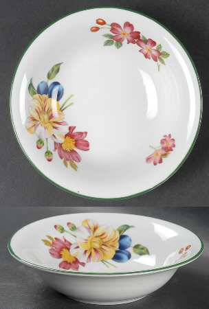 Ashford (Green Trim) Coupe Cereal Bowl