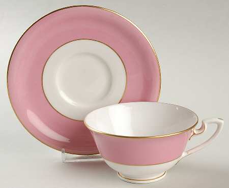 Asprey Pink Footed Cup & Saucer Set