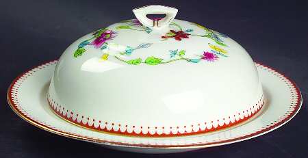 Astley (Bone) Round Covered Butter