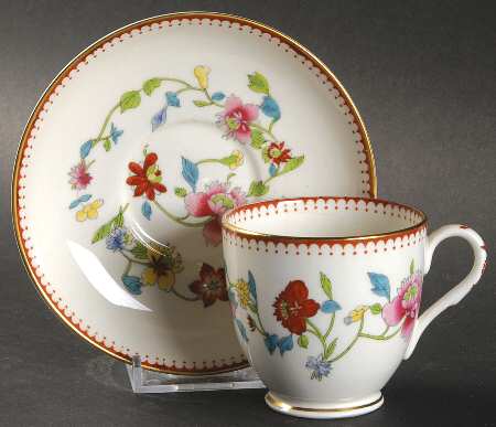 Astley (Bone) Flat Demitasse Cup & Saucer Set