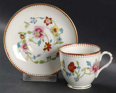 Astley (Bone) Flat Demitasse Cup & Saucer Set