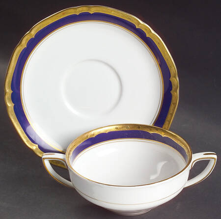 Aston Flat Cream Soup Bowl & Saucer Set