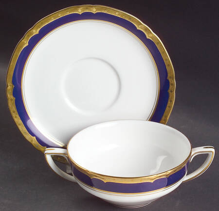 Aston Flat Cream Soup Bowl & Saucer Set