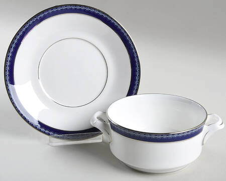 Avalon Firenze Flat Cream Soup Bowl & Saucer Set