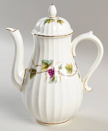 Bacchanal (Cream Background) Small Coffee Pot & Lid