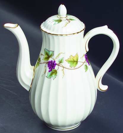 Bacchanal (Cream Background) Coffee Pot & Lid