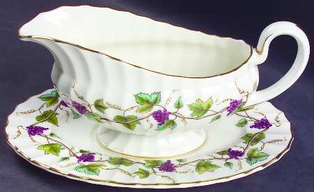 Bacchanal (Cream Background) Gravy Boat & Underplate