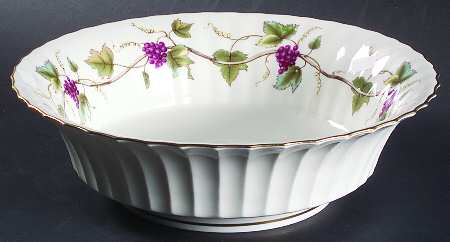 Bacchanal (Cream Background) 9" Round Vegetable Bowl