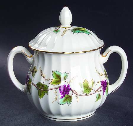 Bacchanal (Cream Background) Sugar Bowl & Lid