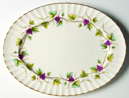 Bacchanal (Cream Background) 13" Oval Serving Platter