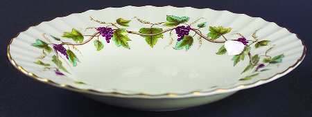 Bacchanal (Cream Background) Rim Soup Bowl