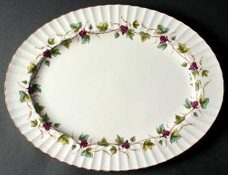 Bacchanal (Cream Background) 17" Oval Serving Platter