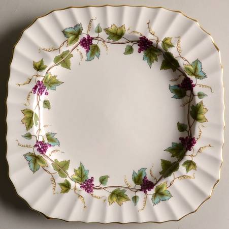 Bacchanal (Cream Background) Square Luncheon Plate