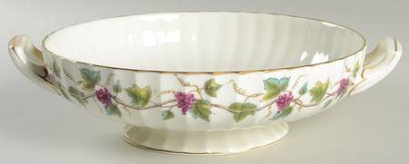 Bacchanal (Cream Background) Round Vegetable No Lid