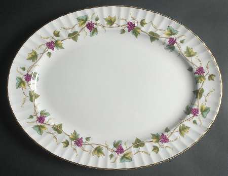 Bacchanal (White Background) 17" Oval Serving Platter