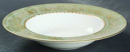 Balmoral Green Rim Soup Bowl