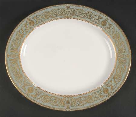 Balmoral Green 13" Oval Serving Platter