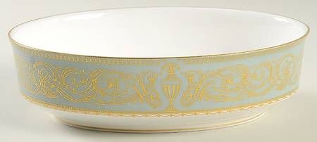 Balmoral Green 9" Oval Vegetable Bowl