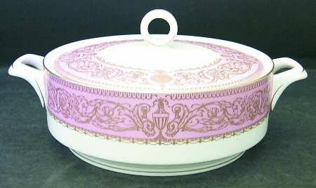 Balmoral Pink Round Covered Vegetable