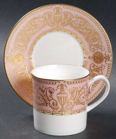 Balmoral Pink Flat Demitasse Cup & Saucer Set