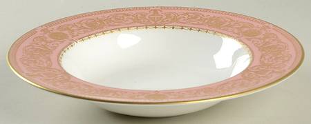 Balmoral Pink Rim Soup Bowl