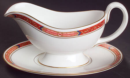 Beaufort Rust Red Gravy Boat & Underplate