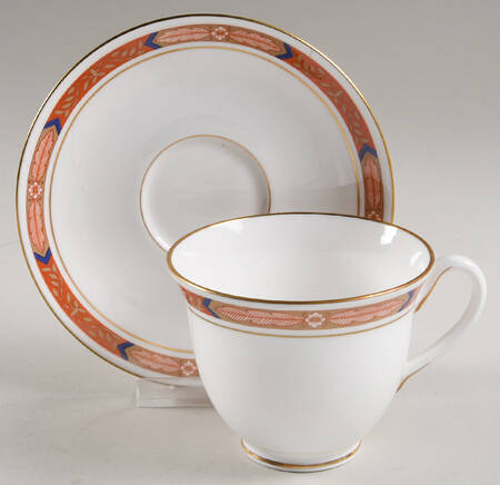Beaufort Rust Red Footed Cup & Saucer Set